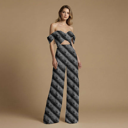 jet black animal print fabric draped — pencil skirt styling