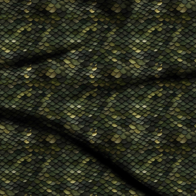 forest green animal digital print fabric texture — fine scale closeup