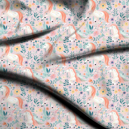 dusty rose floral all-over print pattern — medium scale repeat layout
