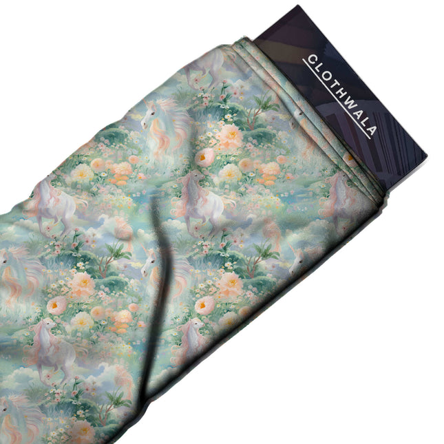 dusty rose floral print fabric draped — kaftan styling