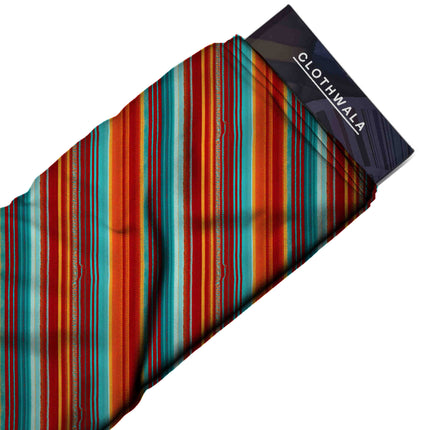 crimson red stripes all-over print pattern — large scale repeat layout