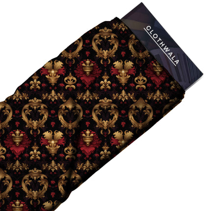 onyx black other print fabric draped — anarkali suit styling
