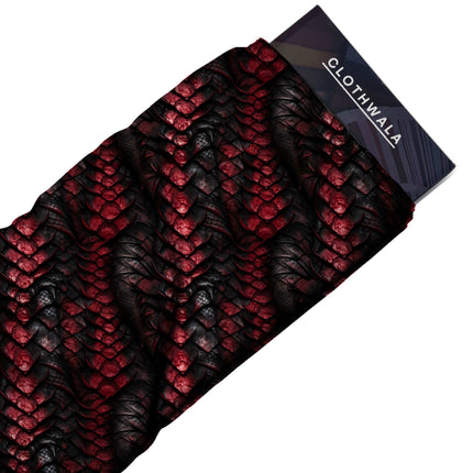 crimson red animal all-over print pattern — medium scale repeat layout
