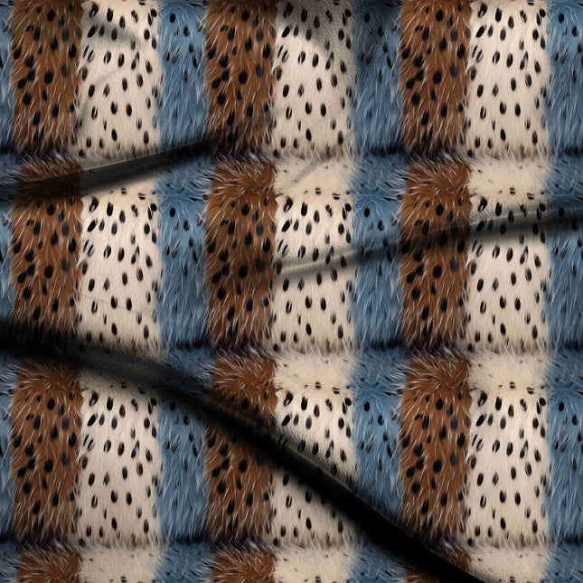 chestnut brown animal digital print fabric texture — medium scale closeup