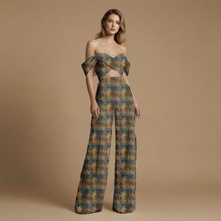gold animal all-over print pattern — medium scale repeat layout