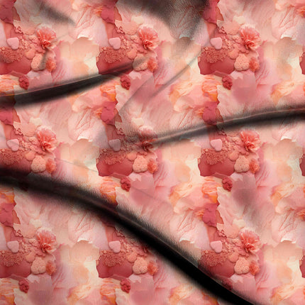 dusty rose floral all-over print pattern — medium scale repeat layout