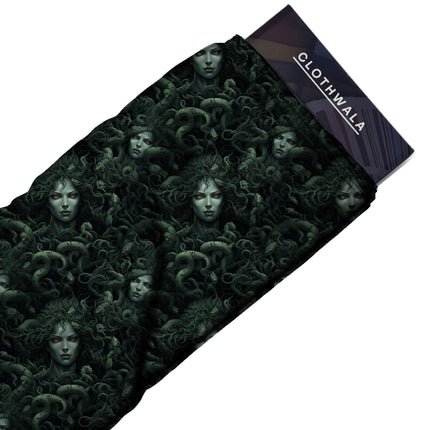 forest green other fabric detail — matte finish digital print closeup