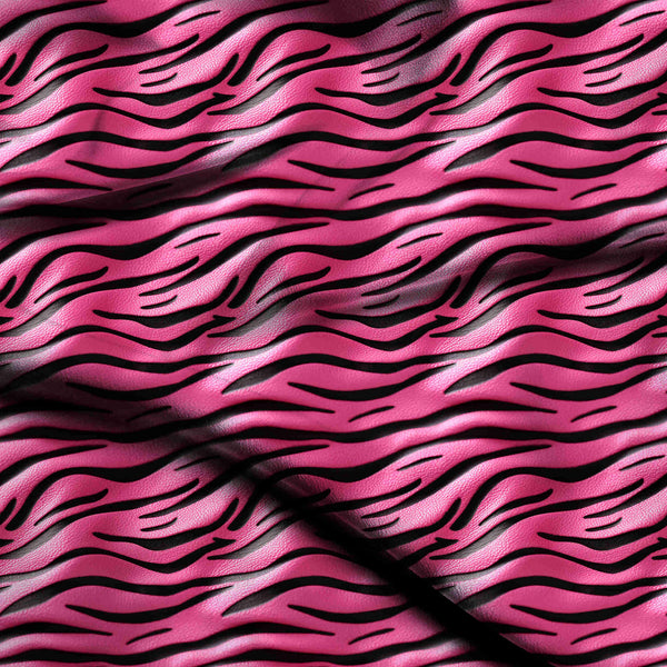 Hot Pink Bold Hot Pink And Black Print Fabric