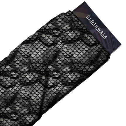 jet black animal all-over print pattern — fine scale repeat layout