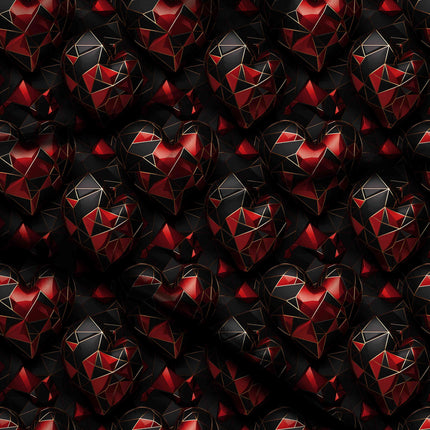 crimson red geometric digital print fabric texture — large scale closeup
