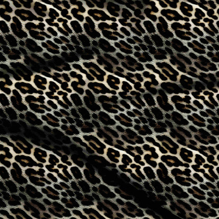 sand beige animal digital print fabric texture — large scale closeup