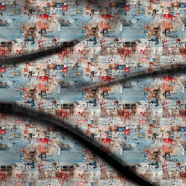 dusty blue other digital print fabric texture — large scale closeup