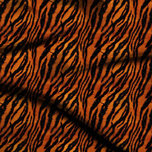 burnt orange animal digital print fabric texture — large scale closeup
