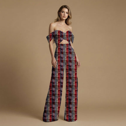crimson red animal all-over print pattern — medium scale repeat layout