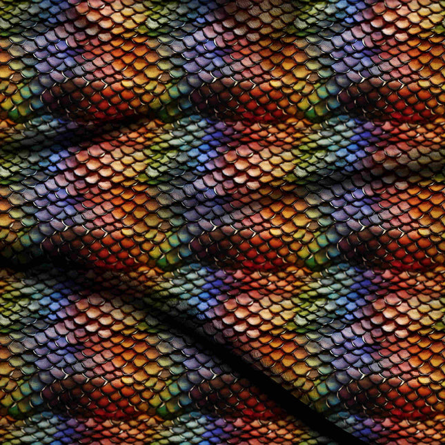 crimson red animal digital print fabric texture — fine scale closeup