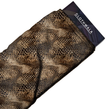 deep brown animal all-over print pattern — medium scale repeat layout