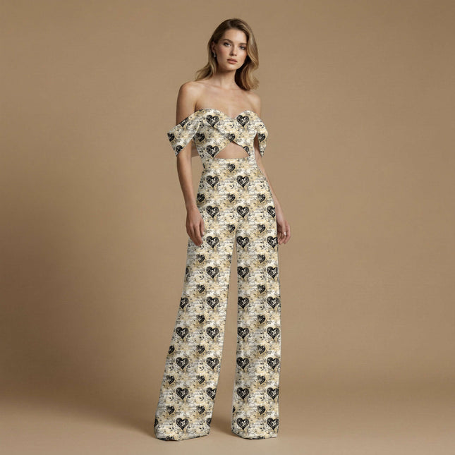 jet black floral print fabric draped — kurta set styling