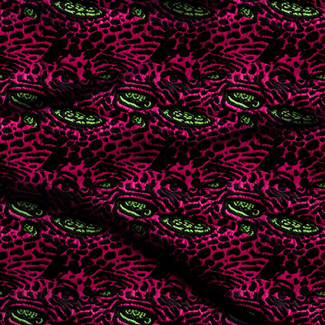 hot pink animal digital print fabric texture — large scale closeup
