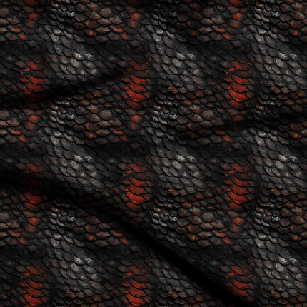 charcoal black animal digital print fabric texture — medium scale closeup