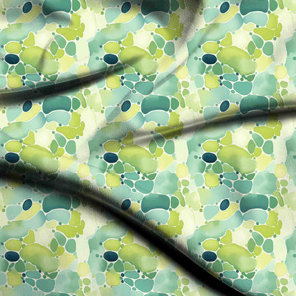 chartreuse abstract fabric detail — matte finish digital print closeup
