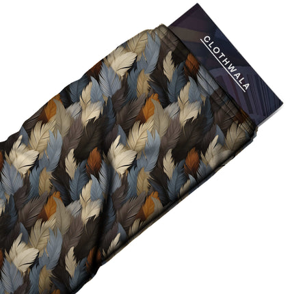charcoal brown animal fabric detail — matte finish digital print closeup