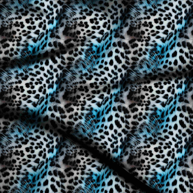 black animal digital print fabric texture — large scale closeup