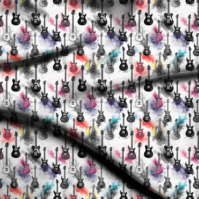 black other digital print fabric texture — allover scale closeup