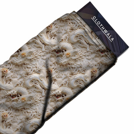 ivory cream other fabric detail — embossed finish digital print closeup