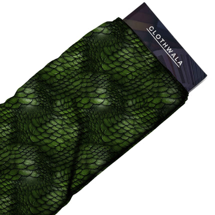 forest green animal all-over print pattern — medium scale repeat layout