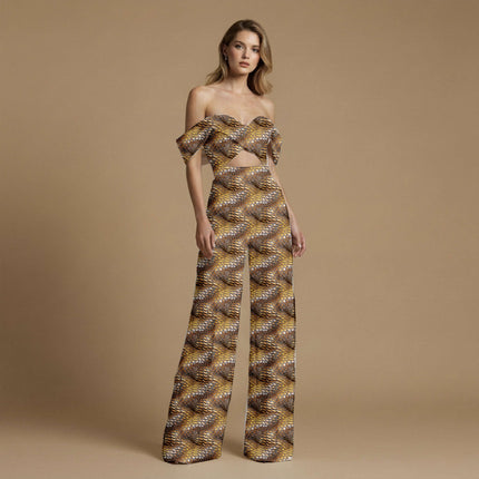 burnished gold animal all-over print pattern — fine scale repeat layout