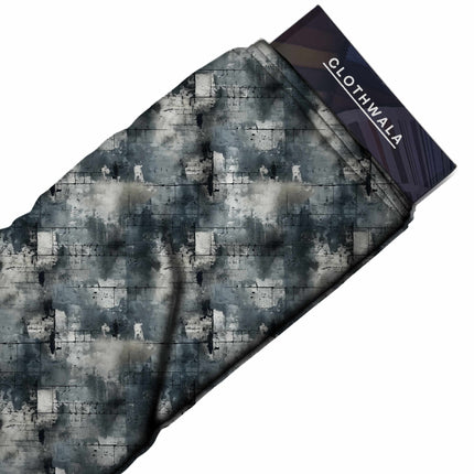 slate grey abstract fabric detail — textured finish digital print closeup