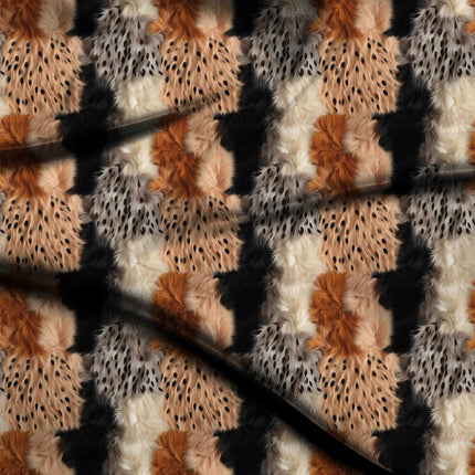 jet black animal print fabric draped — jacket styling