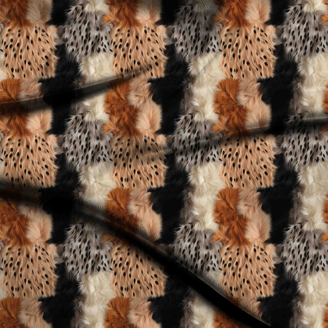 jet black animal print fabric draped — jacket styling