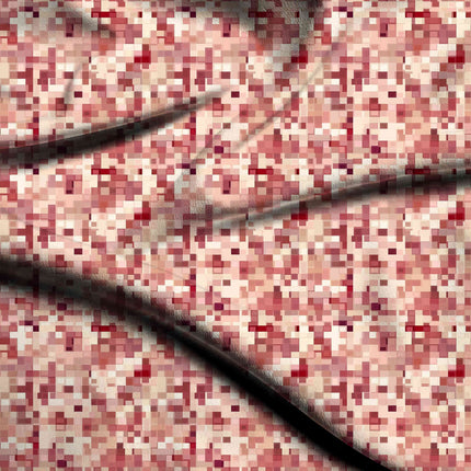 dusty rose floral fabric detail — textured finish digital print closeup
