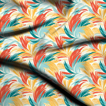 burnt sienna floral digital print fabric texture — large scale closeup