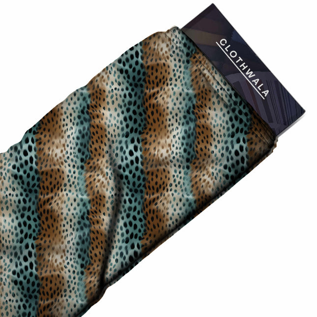 aqua mist animal all-over print pattern — medium scale repeat layout