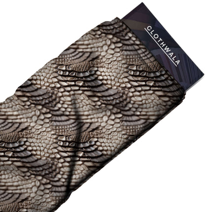 ivory cream animal fabric detail — textured finish digital print closeup