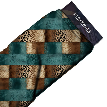 sandstone animal fabric detail — textured finish digital print closeup