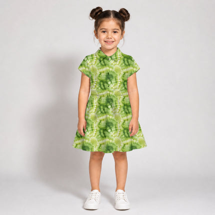 Lime Green Floral Digital Print Fabric for Dress | Psychedelic Festival Wear - Image 4