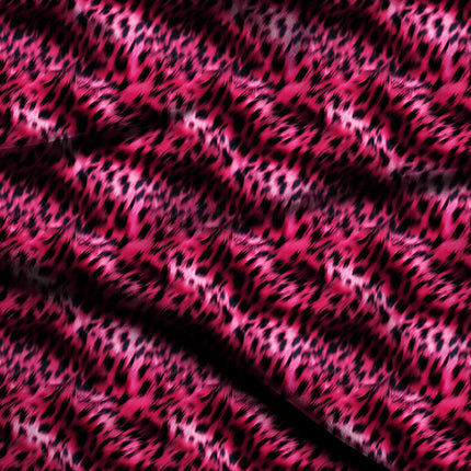 hot pink animal digital print fabric texture — large scale closeup