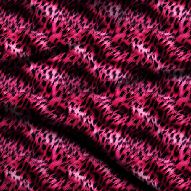 hot pink animal digital print fabric texture — large scale closeup