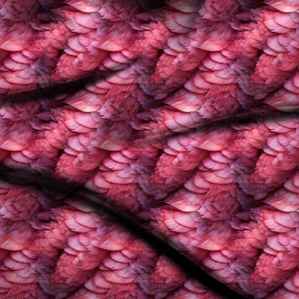 magenta animal digital print fabric texture — medium scale closeup