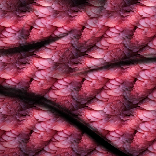 magenta animal digital print fabric texture — medium scale closeup
