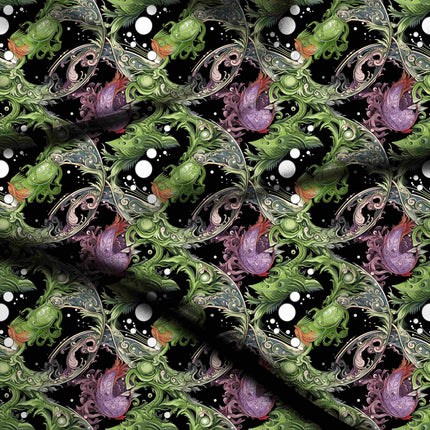 chartreuse green other digital print fabric texture — large scale closeup