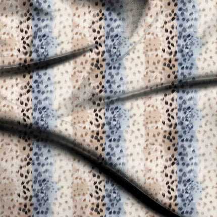 ivory cream animal digital print fabric texture — fine scale closeup