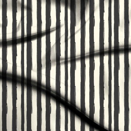 charcoal black stripes digital print fabric texture — large scale closeup
