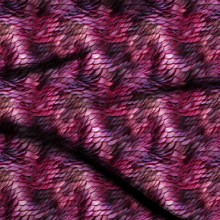 deep fuchsia floral digital print fabric texture — large scale closeup