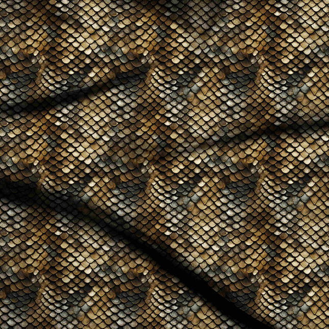 antique gold animal digital print fabric texture — fine scale closeup