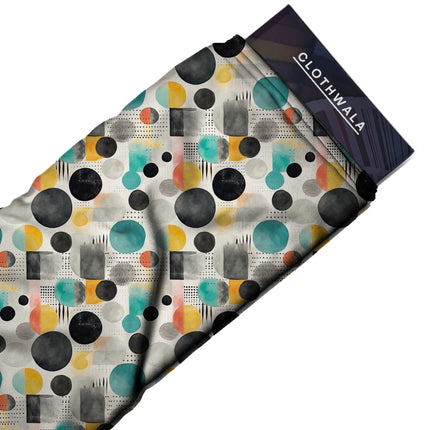 charcoal grey abstract all-over print pattern — medium scale repeat layout