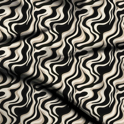black abstract digital print fabric texture — large scale closeup